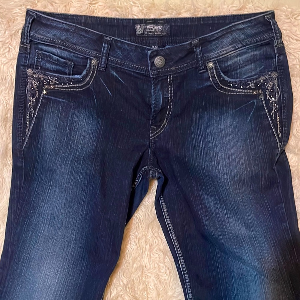 Silver Suki Bootcut size W34/L33. Like new!  Mid rise.